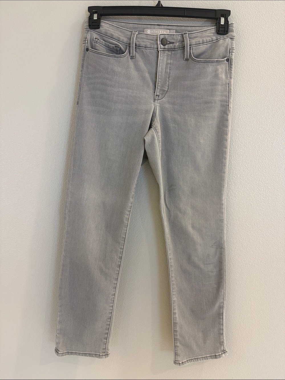 Athleta Light Gray Slim Straight Jeans